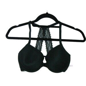 NEW Auden The Ace Bra Black Demi Lightly Lined Wire Lace Racerback Several Sizes